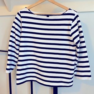 J. Crew 3/4 sleeve striped top